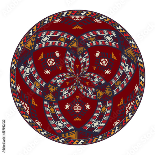 Kilim round design element 1
