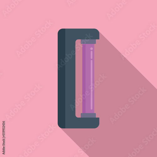 Manicure UV lamp icon flat vector. Ultraviolet disinfection. Air device