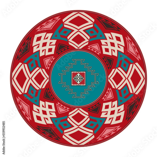 Kilim round design element 5