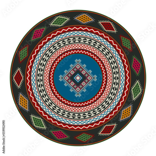 Kilim round design element 6