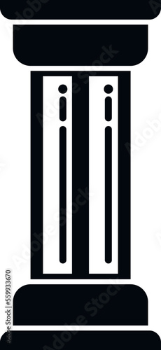 Disinfection lamp icon simple vector. Uv light. Air device