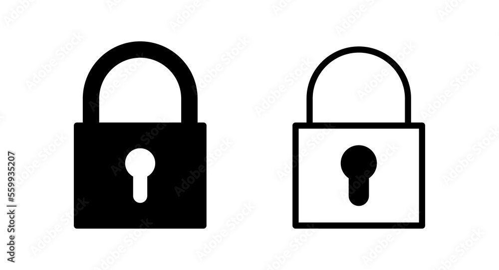 Lock icon vector illustration. Padlock sign and symbol. Encryption icon. Security symbol Lock icon vector illustration. Padlock sign and symbol. Encryption icon. Security symbol