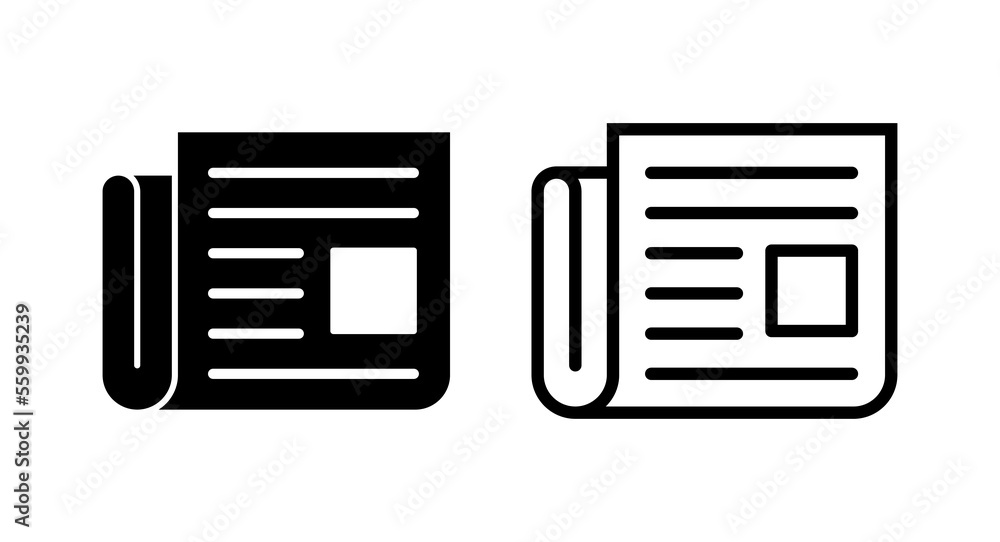 Newspaper icon vector illustration. news paper sign and symbolign Newspaper icon vector illustration. news paper sign and symbolign