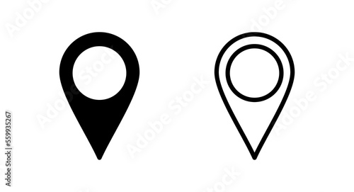 Pin icon vector illustration. Location sign and symbol. destination icon. map pin