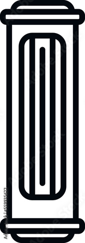 Germicidal lamp icon outline vector. Uv light. Air device