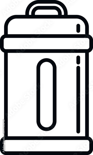 UV lamp cleaner icon outline vector. Ultraviolet disinfection. Air device