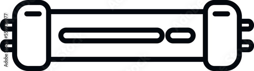 Disinfect lamp icon outline vector. Uv light. Care uvc