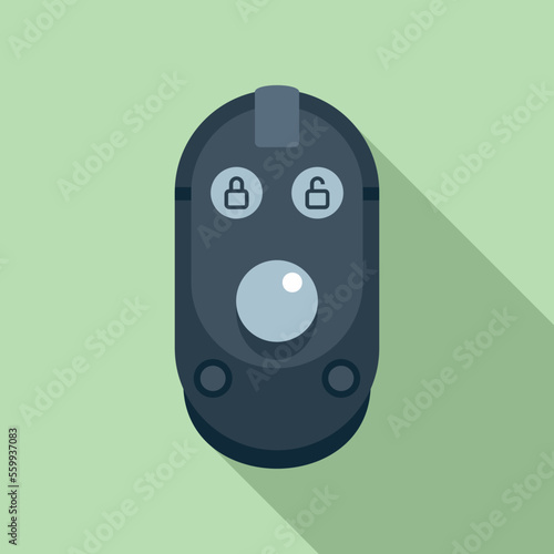 Unlock smart car key icon flat vector. Remote button. Lock vehicle