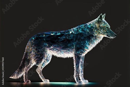 Crystal Wolf - AI Generated