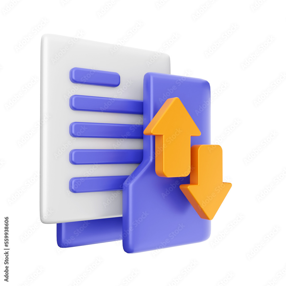3d folder file icon illustration render 3d folder file icon illustration render