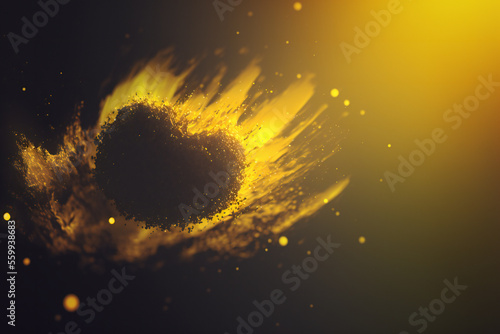 Abstract background - Colorful Particle for design - 3d illustration - composition abstract