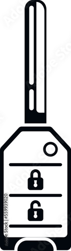 Automobile car key icon simple vector. Smart remote button. Digital system