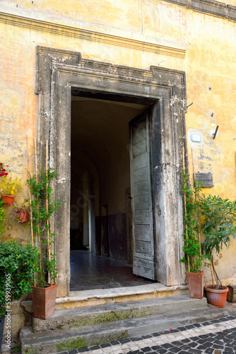 ancient palace in Fiuggi Italy