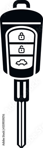 Auto car key icon simple vector. Smart remote button. Vehicle lock