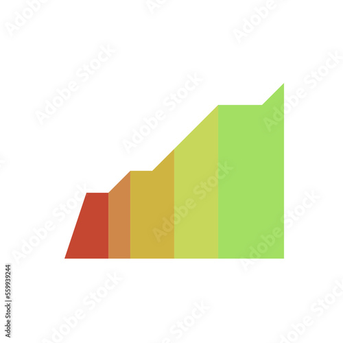 color graph chart icon, simple color graph