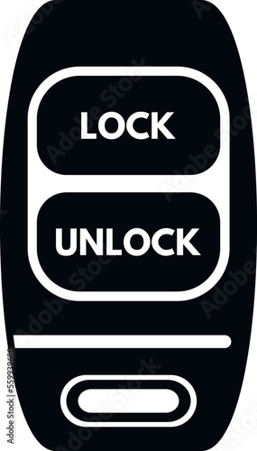 Car key control icon simple vector. Smart remote button. Unlock service