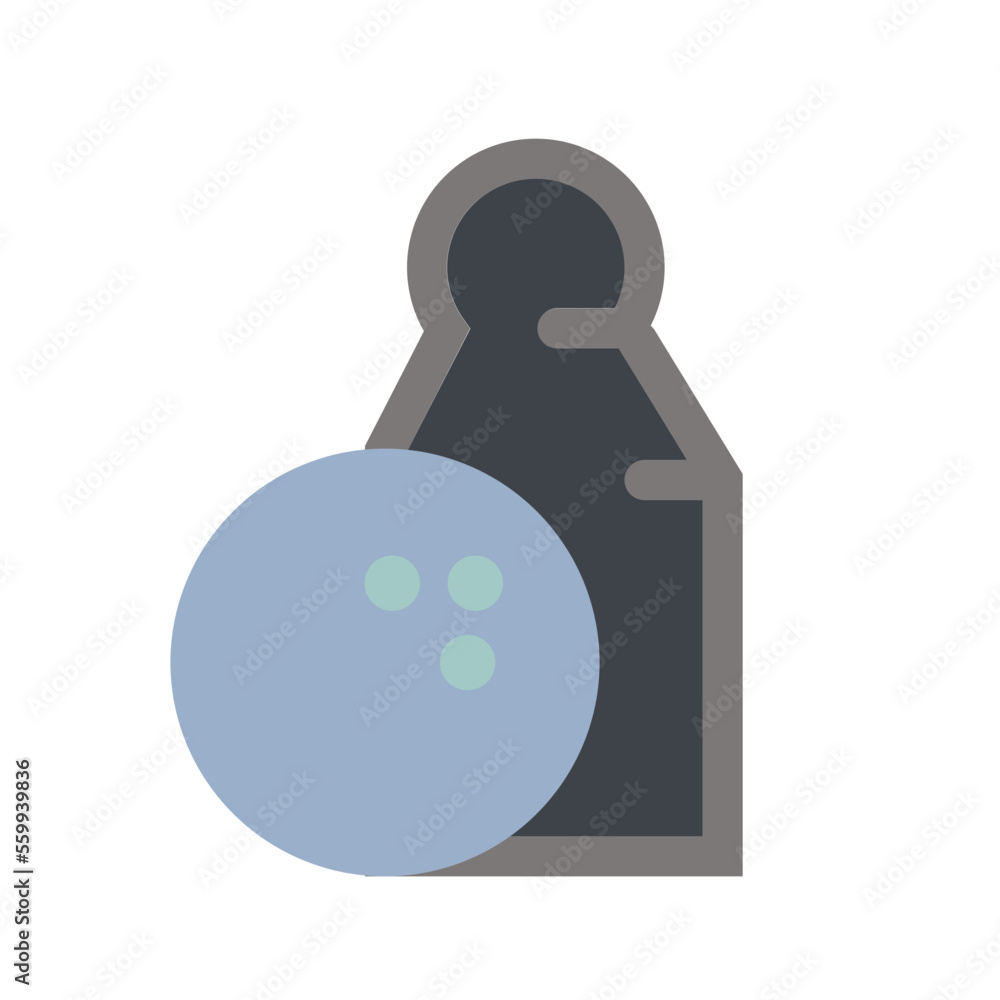 Obraz premium Bowling Flat Icon