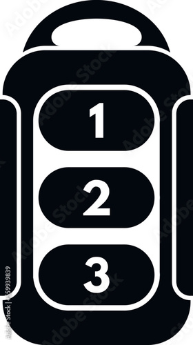 Keyless smart icon simple vector. Car remote. Digital system