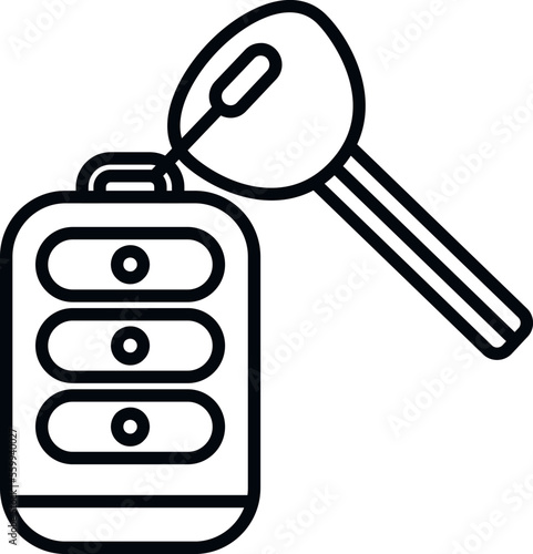 Car key icon outline vector. Smart remote. Lock service