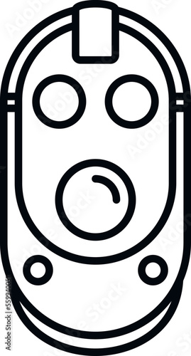 Car remote key icon outline vector. Smart button. Vehicle lock