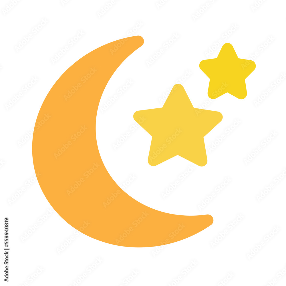 Starmoon Flat Icon Starmoon Flat Icon
