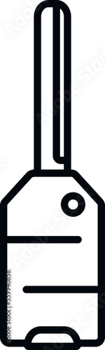 Lock smart key icon outline vector. Car remote. Unlock mobile