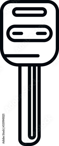 Car key control icon outline vector. Smart remote button. Unlock service
