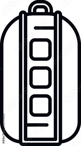 Digital car key icon outline vector. Smart remote button. Mobile business