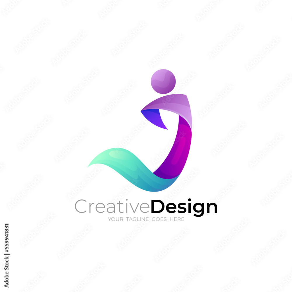 Letter J logo template, Business icon with letter J Letter J logo template, Business icon with letter J