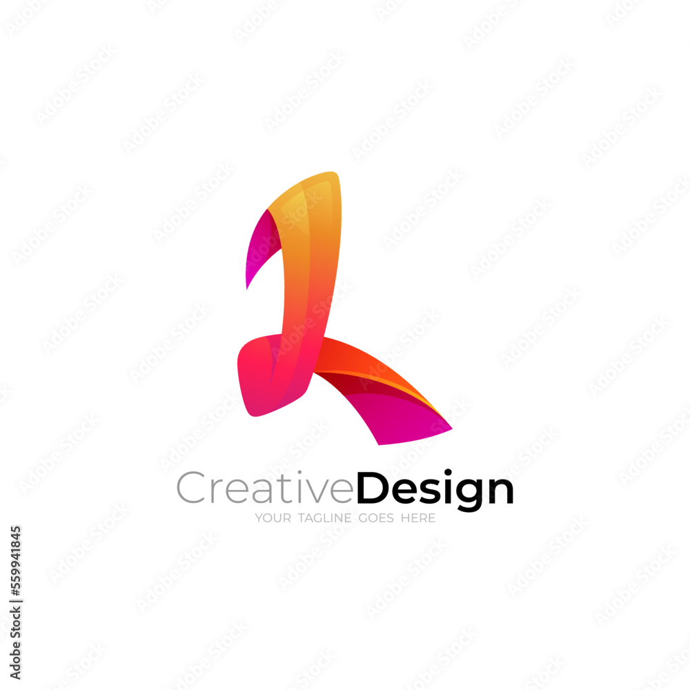 Abstract letter L logo with simple design, company icon Abstract letter L logo with simple design, company icon