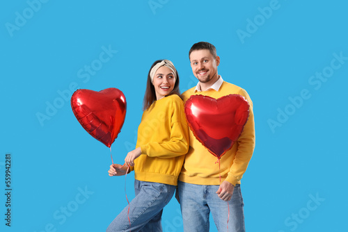 Happy couple in love with b...