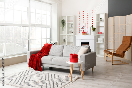 Interior of light living ro...