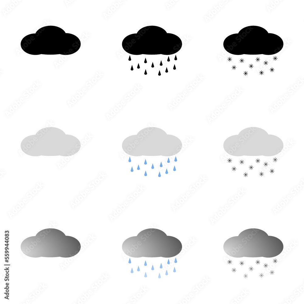 Meteorlogy weather icons set Meteorlogy weather icons set
