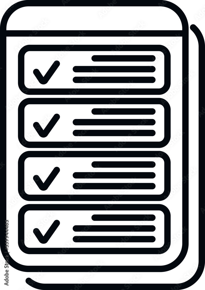 Paper list icon outline vector. Person event. Busy agenda Paper list icon outline vector. Person event. Busy agenda