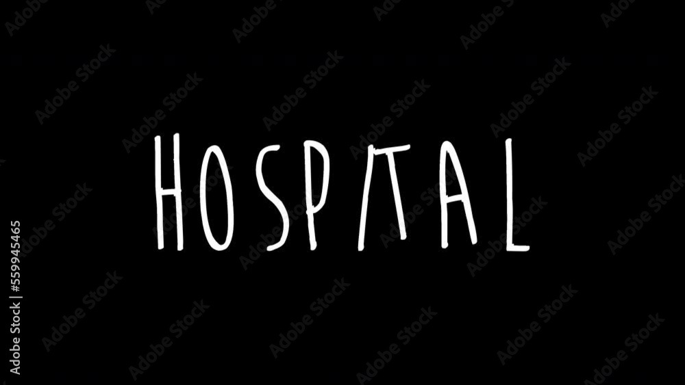 hospital Wiggle Text Concept animation.white text on black background.luma matte.video with animated typography.video for intros, openings, greetings. hospital Wiggle Text Concept animation.white text on black background.luma matte.video with animated typography.video for intros, openings, greetings.