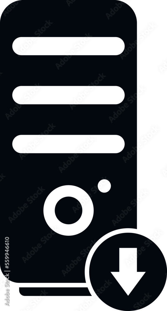 Computer backup icon simple vector. Data cloud. Network system Computer backup icon simple vector. Data cloud. Network system