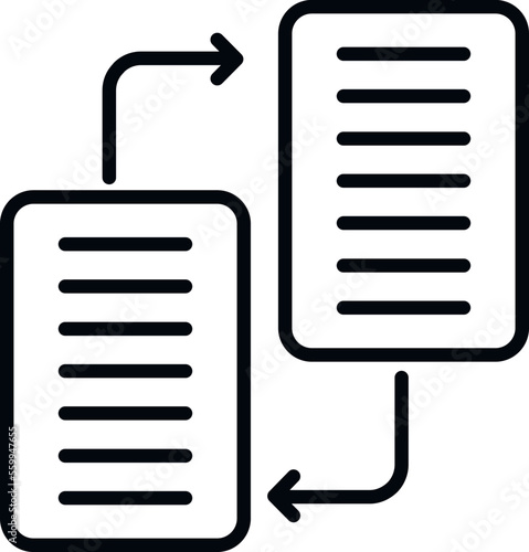 File backup icon outline vector. Data cloud. Server center