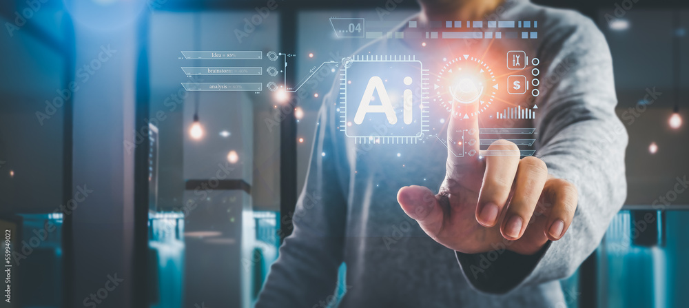 Businesspeople can use the Internet, links to artificial intelligence, virtual reality, and mobile internet technology. Businesspeople can use the Internet, links to artificial intelligence, virtual reality, and mobile internet technology.