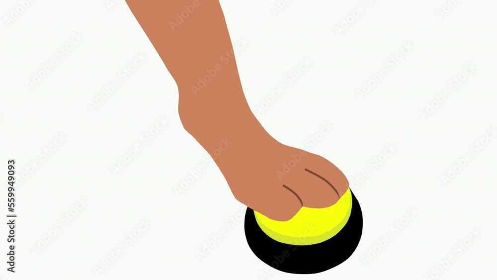 A dog's paw presses a colorful button with speech bubbles. Dog training, the concept of communicating with a pet. Talking dog toy. A dog's paw presses a colorful button with speech bubbles. Dog training, the concept of communicating with a pet. Talking dog toy.
