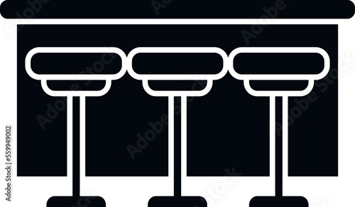 Wood bar counter icon simple vector. Cafe table. Restaurant beer