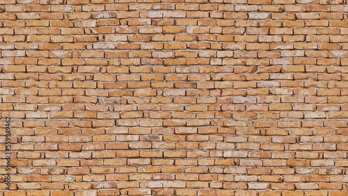 Background of old orange and yellow vintage seamless brick wall texture industrial interiors  for building atmosphere unfinished wall brick wallpaper
