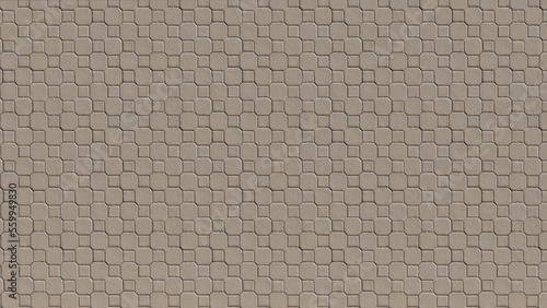 Stone pavement texture. Granite cobblestoned pavement concrete cement background. Abstract background of old cobblestone pavement close-up. Seamless texture. Perfect tiled on all sides
