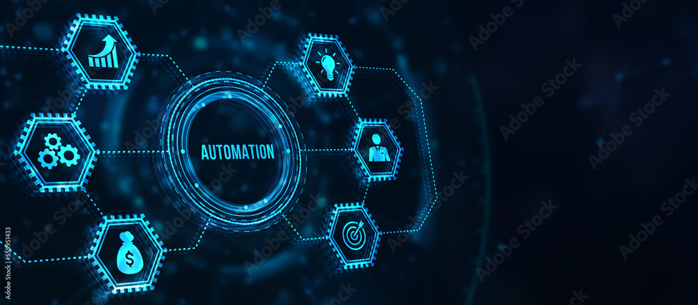 Internet, business, Technology and network concept. Automation Software concept as an innovation. 3d illustration. Internet, business, Technology and network concept. Automation Software concept as an innovation. 3d illustration.
