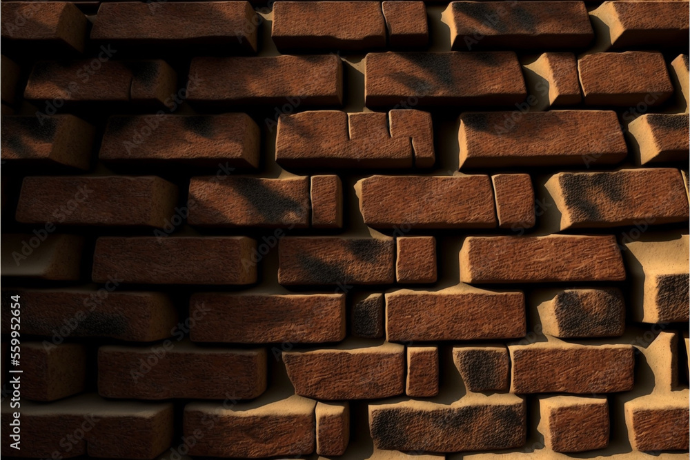 Stone Brick Background, Texture 3D, Geometry and Symmetry, Generative ai Stone Brick Background, Texture 3D, Geometry and Symmetry, Generative ai
