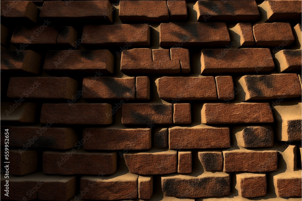 Stone Brick Background, Texture 3D, Geometry and Symmetry, Generative ai