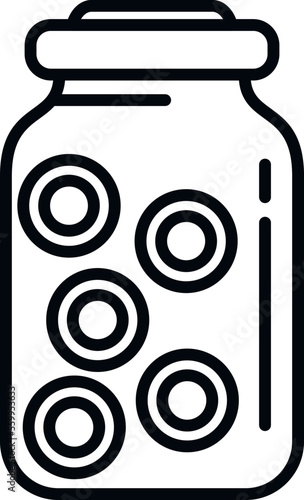 Cough drops box icon outline vector. Sore cold. Medical drop