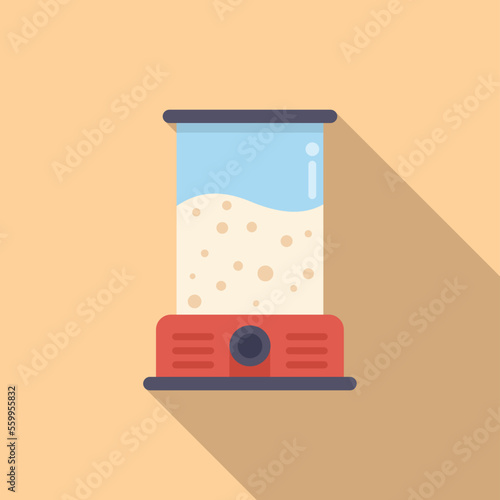Pop corn icon flat vector. Popcorn machine. Cooking street