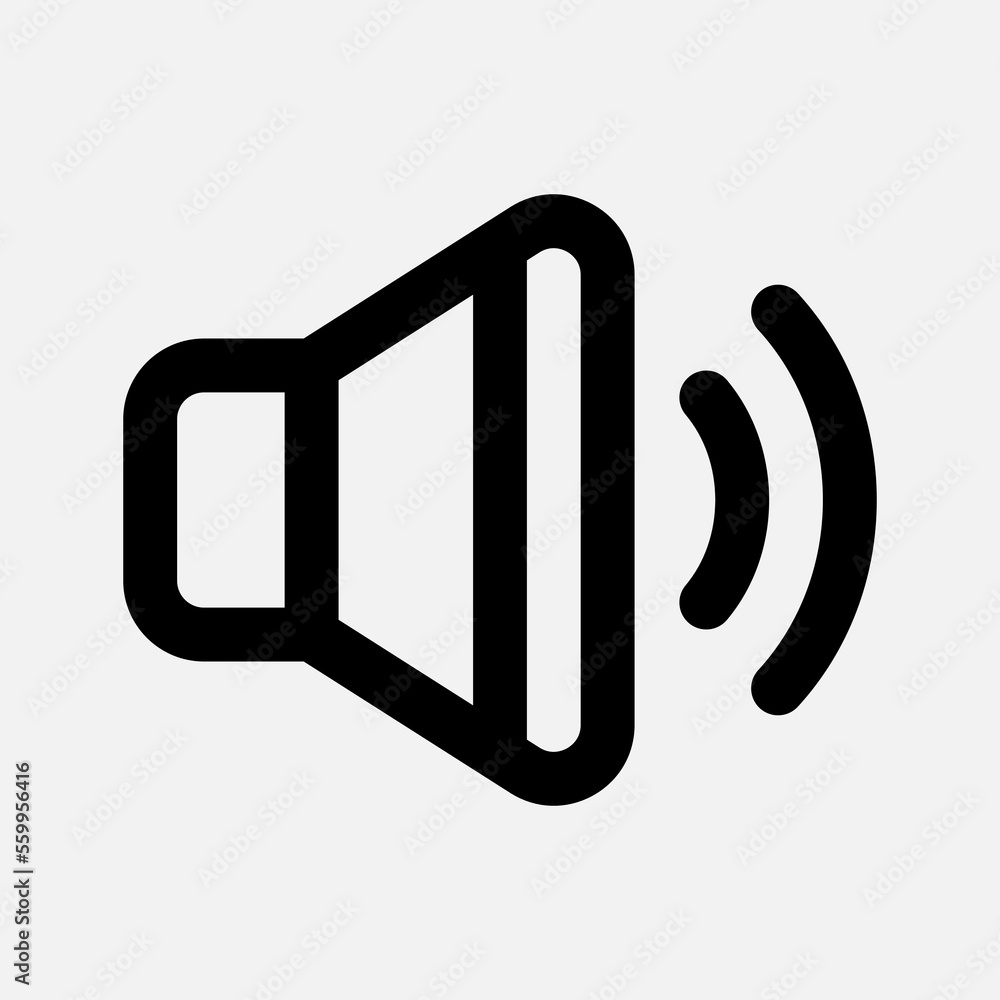 High volume icon in line style about multimedia, use for website mobile app presentation High volume icon in line style about multimedia, use for website mobile app presentation
