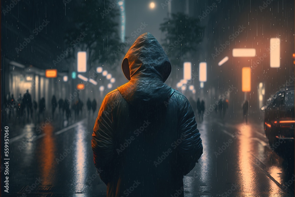 Obraz premium Digital illustration about imagery of loneliness.