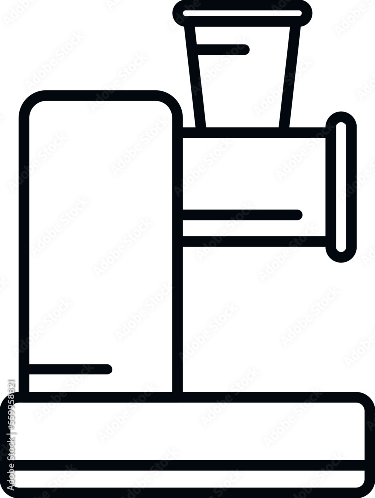 Electric vegetable cutter icon outline vector. Cooking tool. Cut equipment Electric vegetable cutter icon outline vector. Cooking tool. Cut equipment